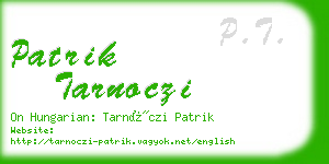 patrik tarnoczi business card